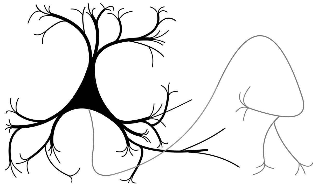 Artistic rendering of a neuron
